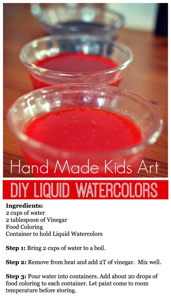 DIY Liquid Watercolor Recipe