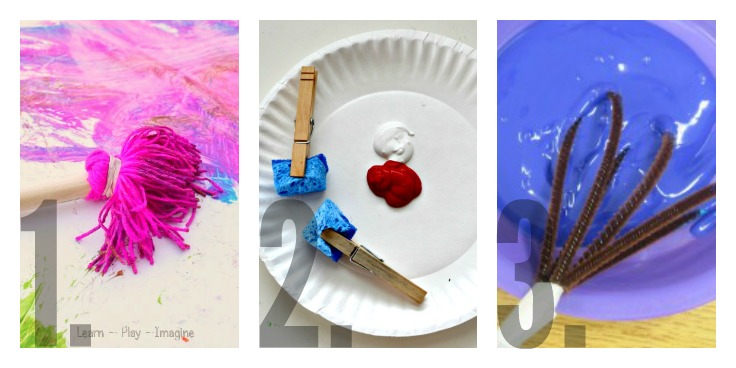 STEAM Challenge For Kids: Make DIY Paint Brushes - Babble Dabble Do