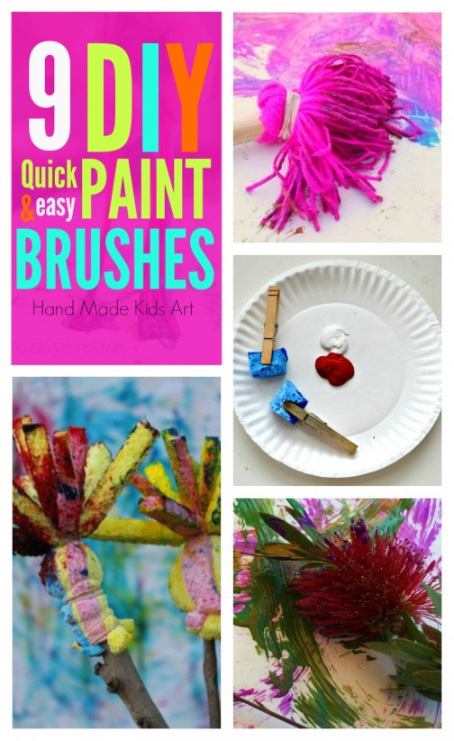 9 Quick and Easy DIY Paint Brushes - Innovation Kids Lab