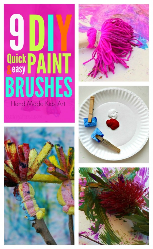 9 Quick and Easy DIY Paint Brushes Innovation Kids Lab