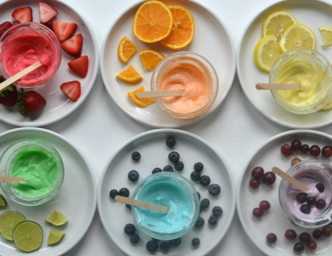 A Colorful and Edible Paint Exploration for Toddlers - Preschool STEAM 