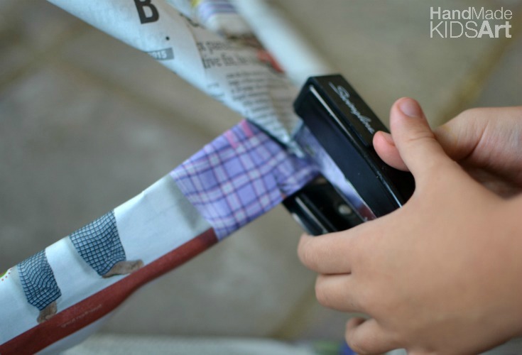 newspaper tree stapler