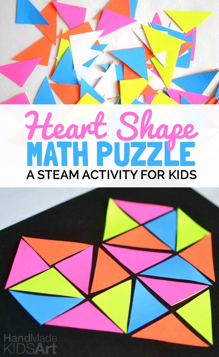 Heart Shape Math Puzzle: STEAM Activity for Kids