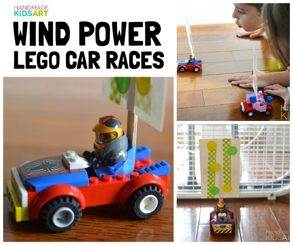 lego wind power car races 