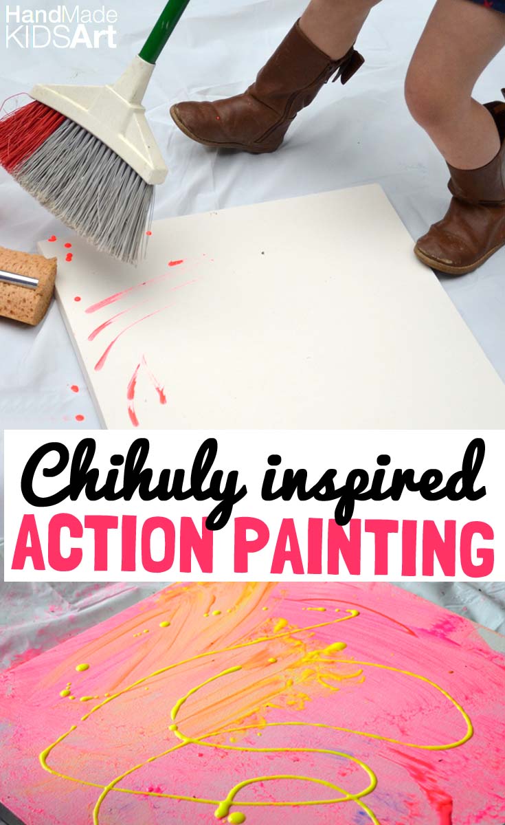 Chihuly Action Painting for Kids