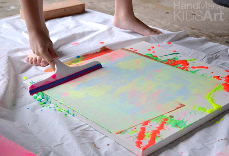 Chihuly Action Painting for Kids