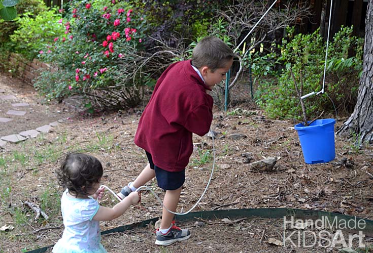 Backyard Pulley Engineering for Kids