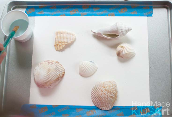 painting with shells invitation