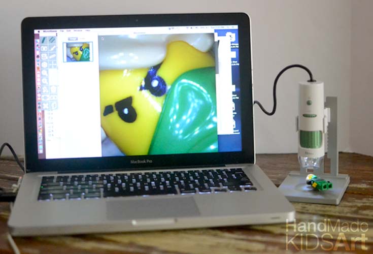 Digital Microscope for Kids Set Up