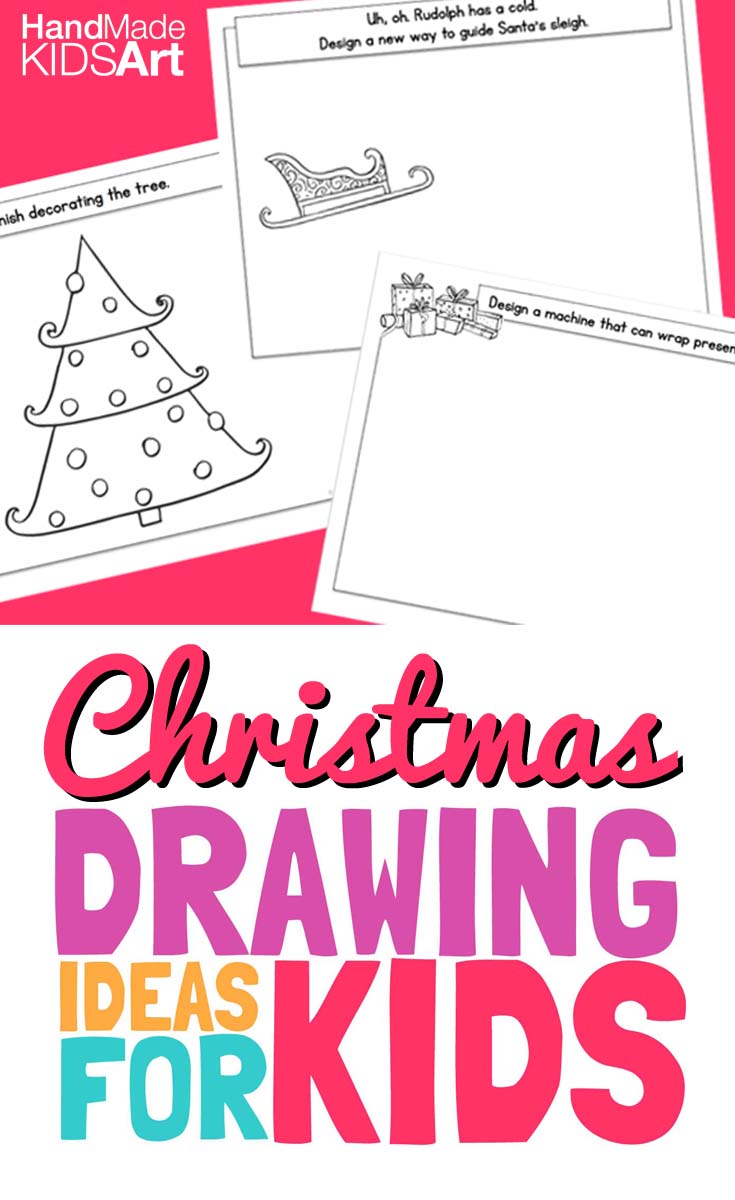 how to draw christmas stuff for kids