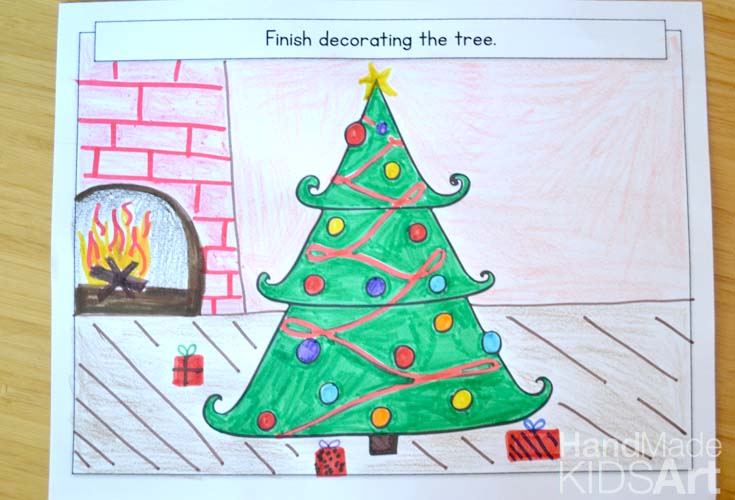 Xmas Drawing Ideas - Drawing with Crayons